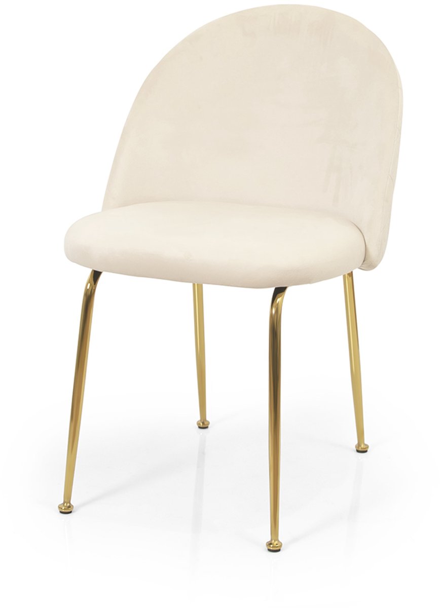 Milton & Oldbrook Velvet Eetkamerstoel Luxor Beige