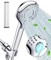 VITASENSE™ Douchekop Hoge Druk met Filter - Waterbesparend - Regendouche - 3 Sproeistanden - Chroom - XXL 12cm