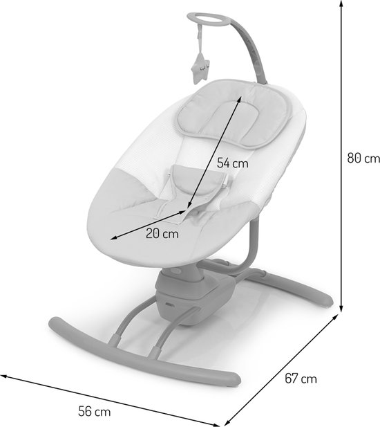 Baninni Babyschommel Sereno Licht Grijs — afbeelding 3