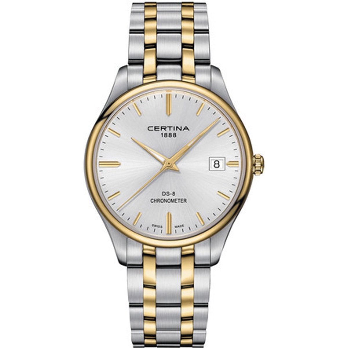 Certina DS-8 Zwitsers Quartz Bicolor Goudkleurig Heren Horloge C0334512203100
