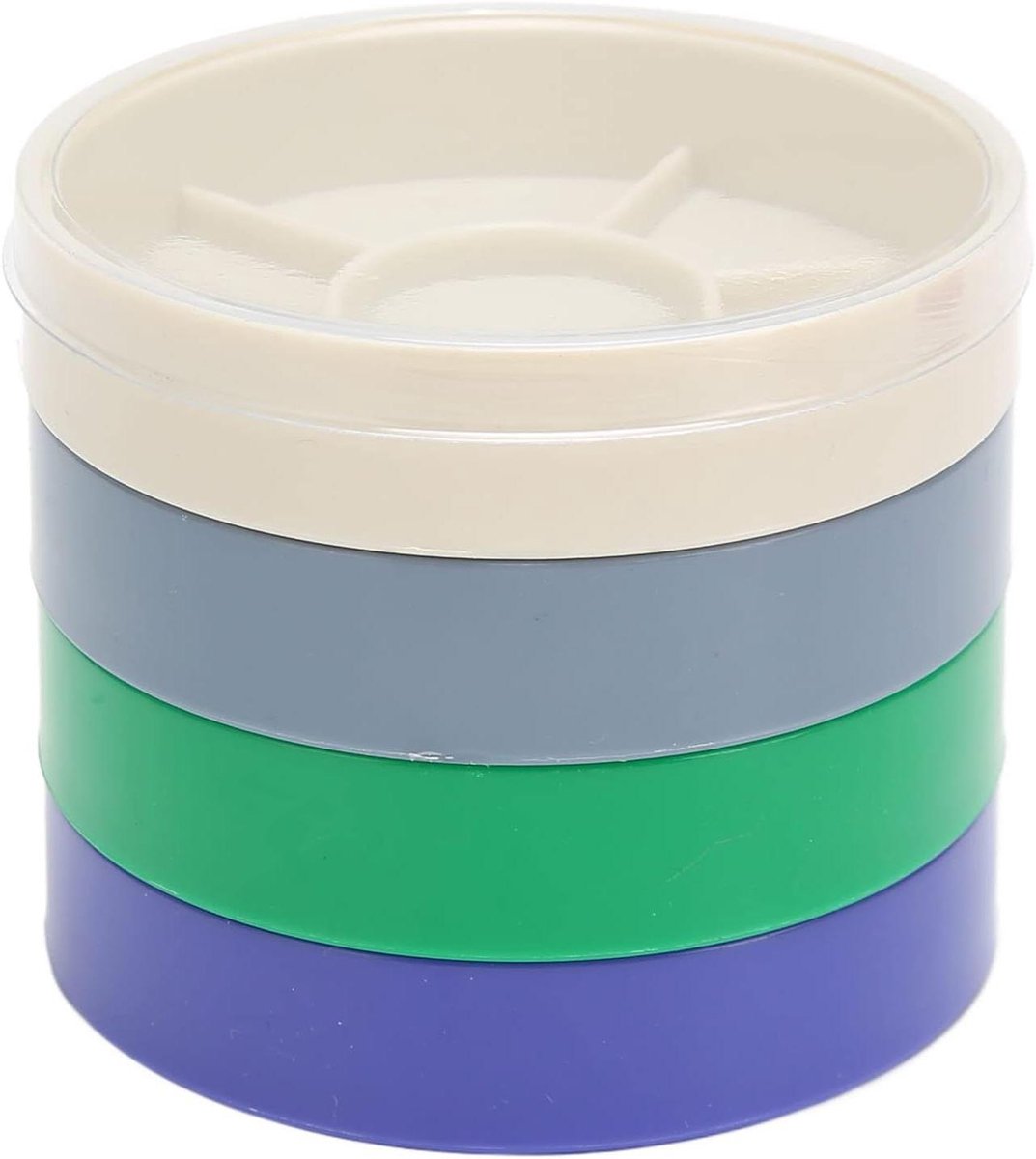 Zeynomax - Opbergdoos voor Horloge Onderdelen met 5 Lagen Compartiment Design - Stofdicht en Kleurrijk - Ruime Ronde Container met Deksel
