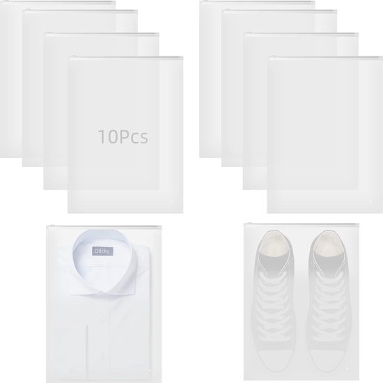 Foto: 10 stuks kledingzakken reistas met ritssluiting waterdichte kledingtassen voor ondergoed kleding schoenen cosmetica 40 x 30 cm 
