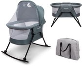 Wieg, In Hoogte Verstelbare Wieg Voor Pasgeborenen, Opvouwbaar Reisbed Met Wasbare Matras En Reistas Kinderbedje 4 Levels 104 52 100 110 Cm Gebroken Wit 1013048983