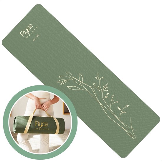 Ryce® Improve Yogamat - Pilates - Fitness - Anti Slip - Extra Dik - 183x60x0,6 cm