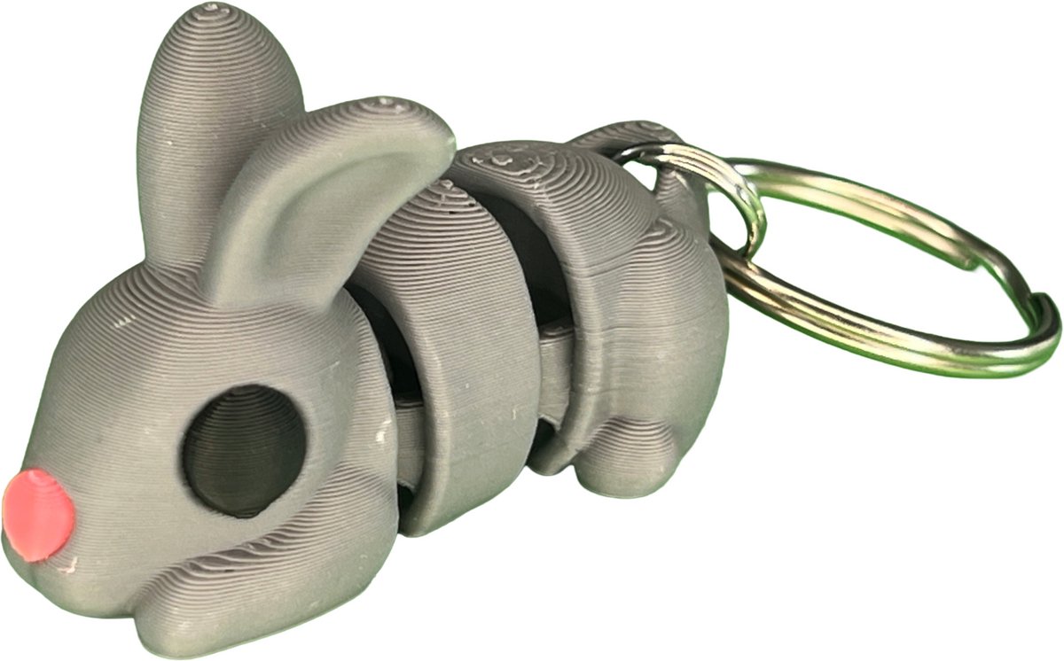 Flexi Konijn sleutelhanger 5,5 cm