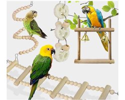 8 Stuks Set Combinatie Papegaai Vogel Speelgoed Hout Artikelen Bijten Huisdier Vogel Speelgoed Voor Papegaai Training Vogel Speelgoed