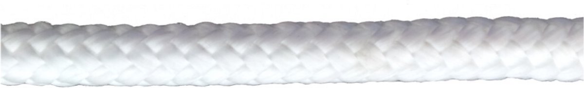 Ivana koord nylon wit gevlochten met kern 12mm (10mtr)