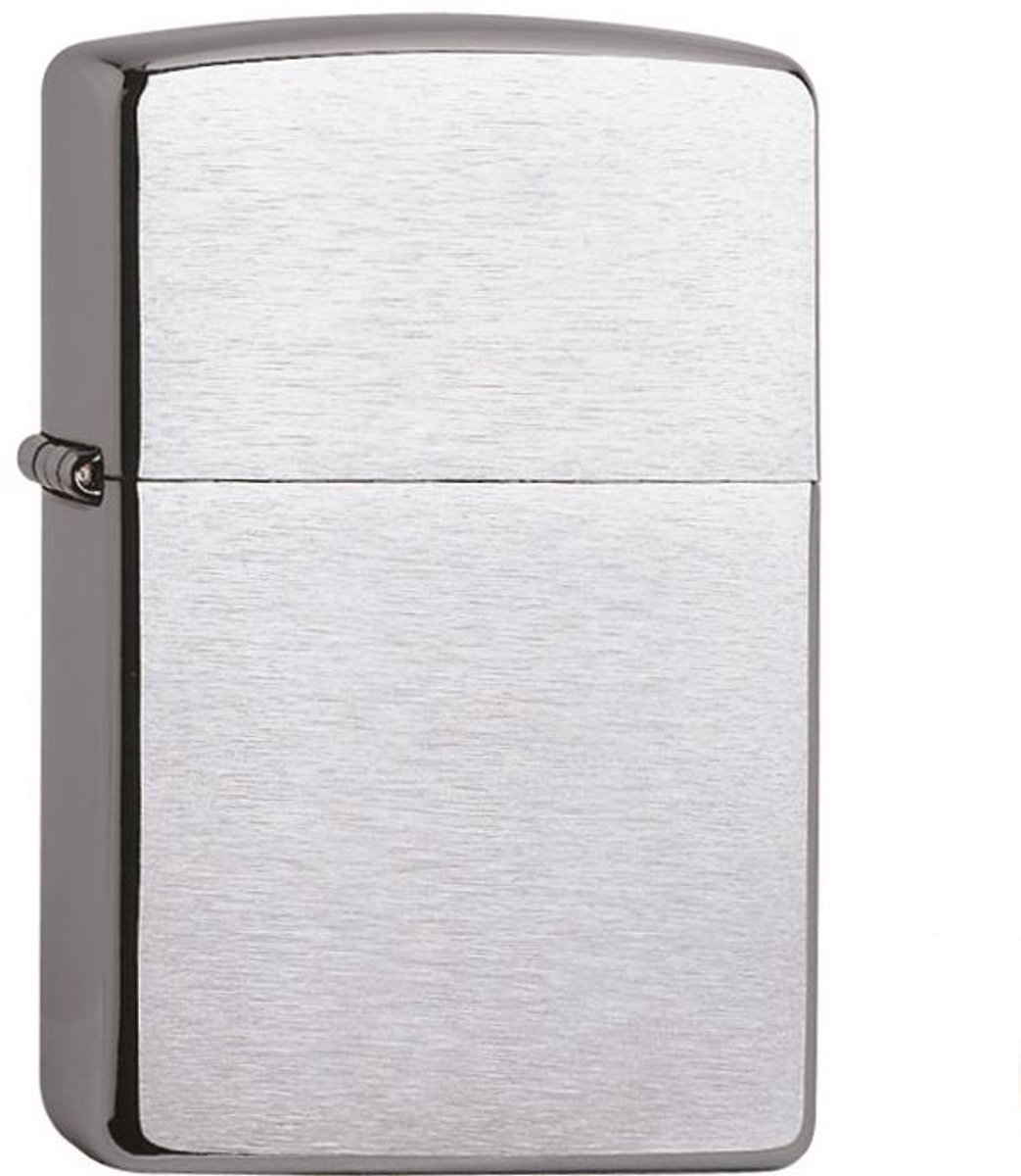 Zippo gasaansteker - Zippo Regular chroom brush finish - Aansteker met dubbele stormvlam