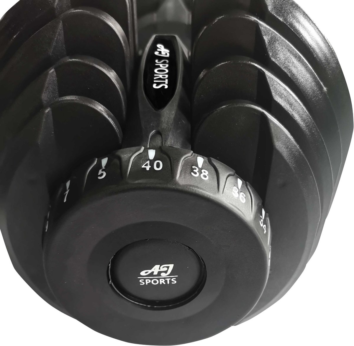 AJ-Sports Verstelbare dumbell 40kg - 5 t/m 40kg - Gewichten - Dumbell Set - Gewichten set - Halterset - Fitness gewichten - Krachttraining - Fitness - Zwart – foto 3