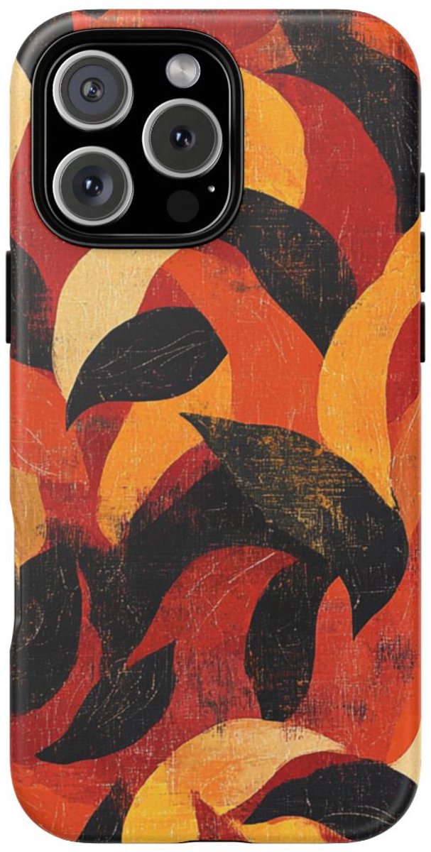 Abstract Herfstbladeren Patroon – Telefoonhoesje Geschikt voor iPhone 16 Pro Max