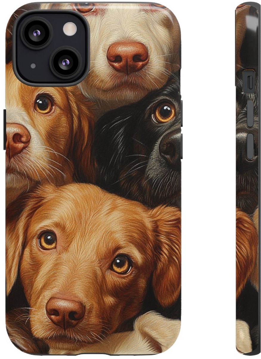 Realistisch Hondenkoppenpatroon – Telefoonhoesje Geschikt voor iPhone 13