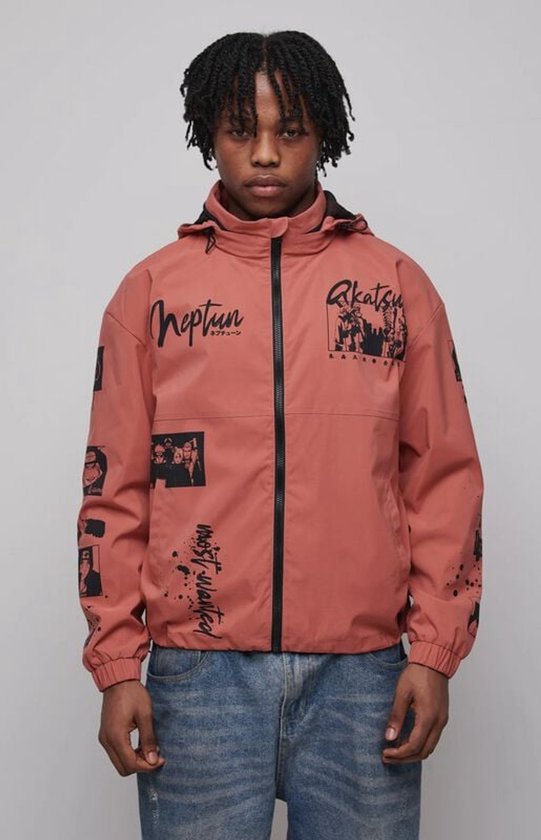 Naruto Shippuden Heren Windbreaker - rood - M