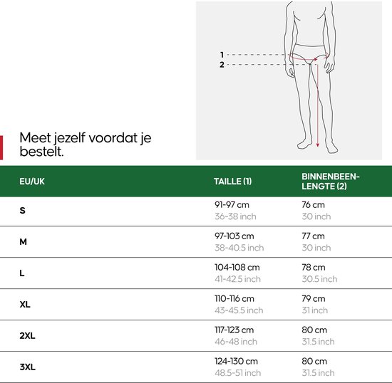 DANISH ENDURANCE Extreme Thermo Leggings - Heren - Merino Wol - Thermobroek - Zwart - Maat S — afbeelding 4