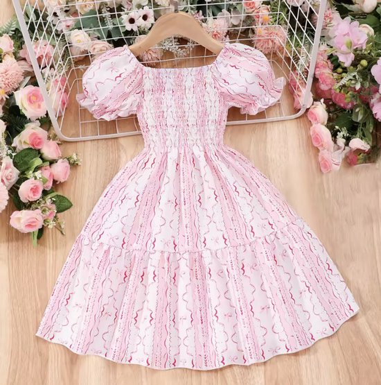 Kinderjurken Meisjes Jurk 134 Jurk Voor Meisjes 'Bow' Maat: 92/98