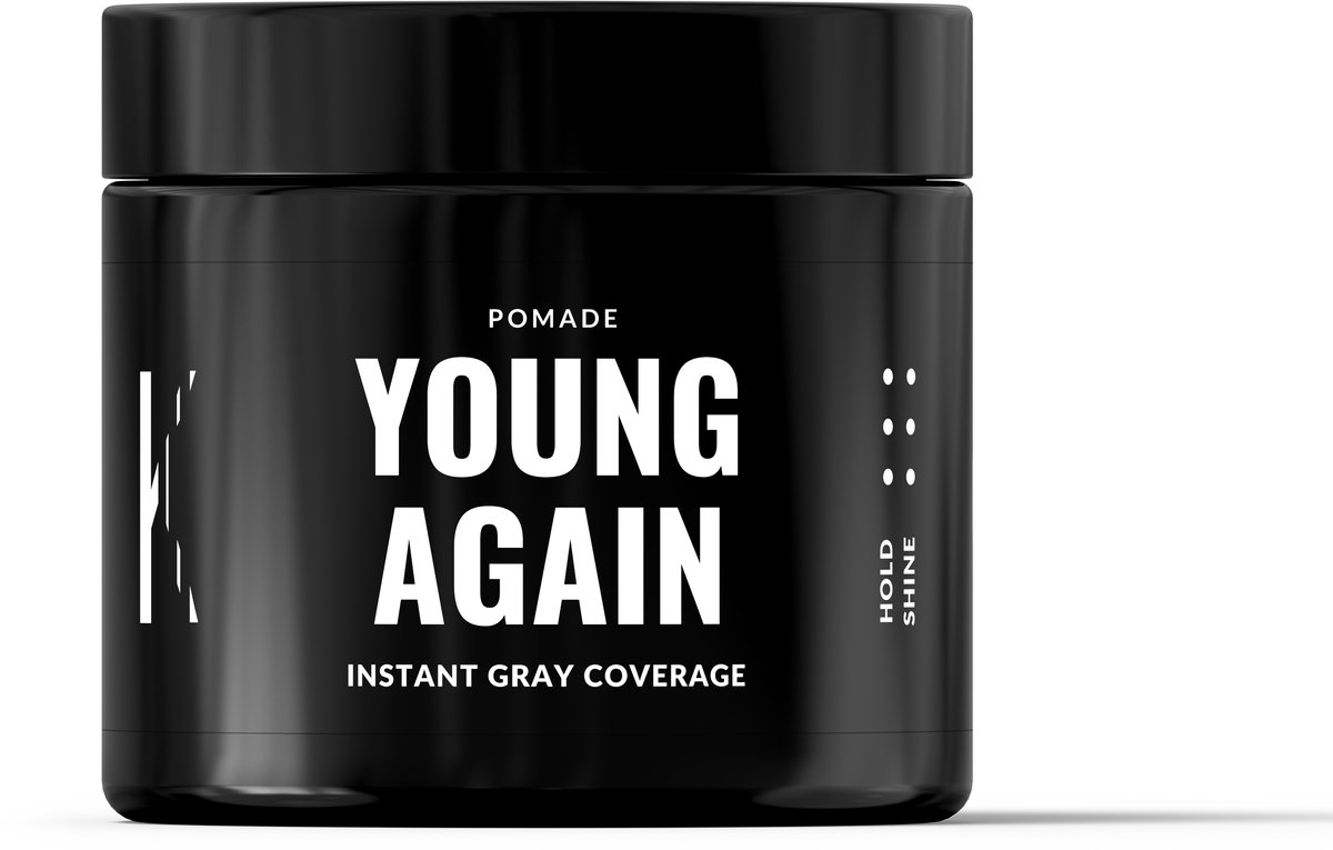 Kotsaf – Young Again Pomade – Dekking van grijs haar – Zeer sterke hold & hoge glans – Voor alle haartypes – 150 ml