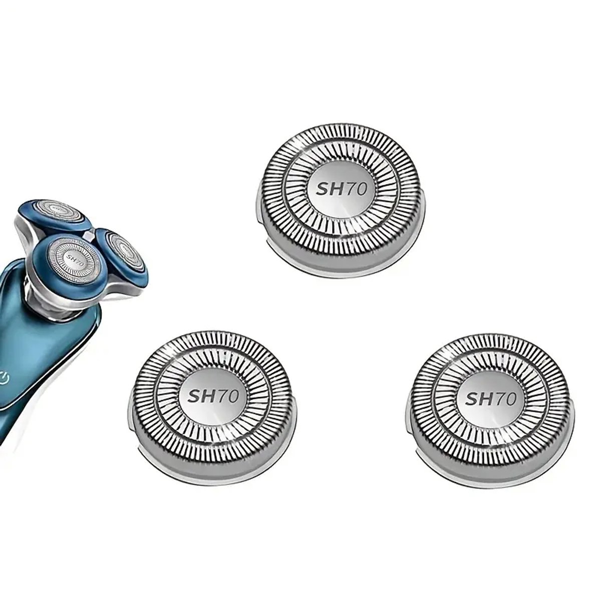 28 of Shave 3-Pack SH70 Vervangende Scheerkoppen – Compatibel met Philips Series 7000 & 5000 – Geschikt voor S7370/84, S7371/84, S7720/85, S7782/82 – GentlePrecision Bladen – Nat & Droog Scheren