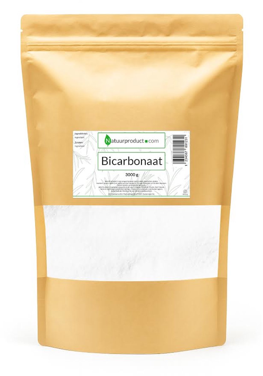 Natriumbicarbonaat - 3kg - Zuiveringszout - 100% Natuurzuiver