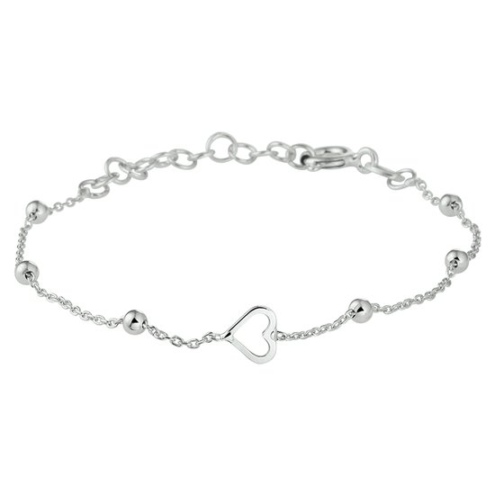 Yep! - Bracelet Coeur 1,0 mm 13 + 3 cm - Argent