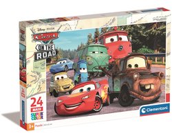 Clementoni - Puzzel - 24 Maxi Stukjes - Disney Cars On The Road - Kinderpuzzel - Vanaf 3 Jaar