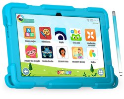 foto van DEPLAY Kids Tablet SMART 4 - Kindertablet - Kindertablet vanaf 3 jaar - 5000 mAh Batterij - Pen, Beschermhoes & Screenprotector- Android 14 – Tablet Kinderen - 8 Inch - Blauw