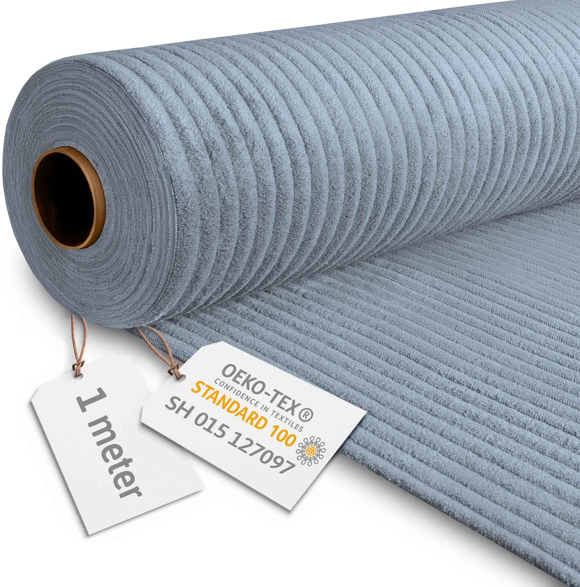 DreamRoots Corduroy Stof Verkocht per Meter Gewicht 380 g/m2 - Meubelstof Corduroy Verkocht per Meter 140 cm Breed - Meubelstof Verkocht per Meter - Brede Corduroy Verkocht per Meter Oostzee 1M