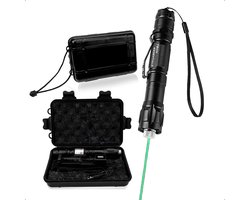 Tech Essentials® Professionele Laserpen Groen - Klasse II - Met Case - Oplaadbaar - Inclusief Batterijen En Oplader - Extra Krachtig | Pointer - Gadget - Lichtjes
