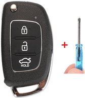 Zeepin Keypad voor autosleutels, rubber, met 3 knoppen, compatibel met Hyundai Santa Fe Tucson i10 i20 i30 i40 ix20 ix30 ix25 ix35 ix45 ix55 autosleutel met afstandsbediening