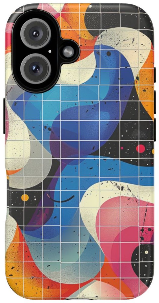 Kleurrijk Abstract Golvend Patroon – Telefoonhoesje Geschikt voor iPhone 16