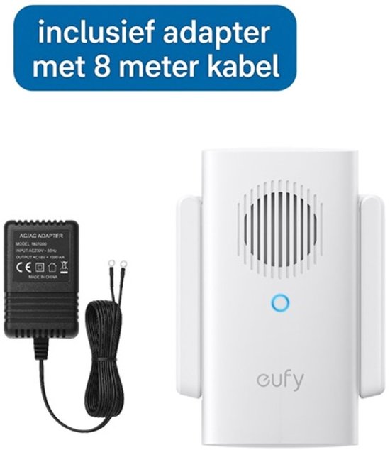 eufy WiFi versterker en deurbelgong voor E340/C30/C31 Wit