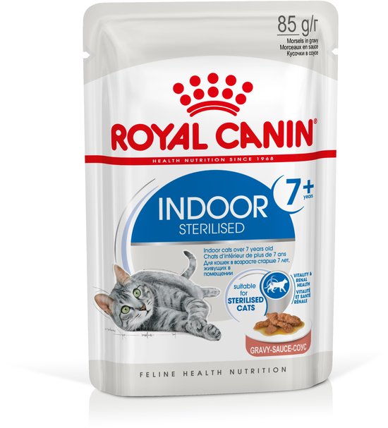 Royal Canin Indoor 7+ In Gravy - Kattenvoer - 12x85 g