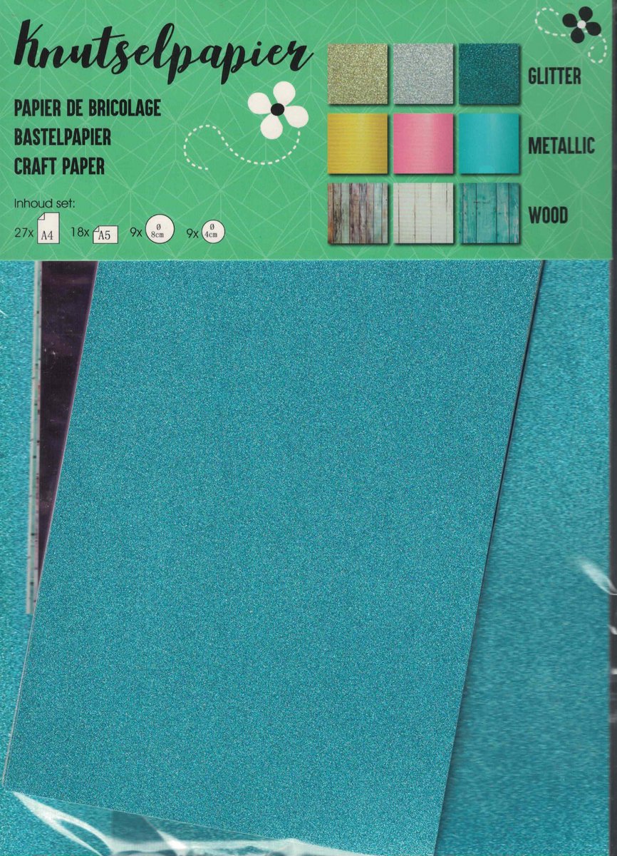 KnutselPapier - Diverse metallic kleuren - 250 grams - Papier de bricolaga - Doe het zelf - Bastelpapier - Ambachtelijk papier - Craftpaper
