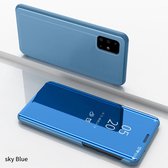 Mirror View Case - Geschikt voor Samsung Galaxy A71 Hoesje - Blauw