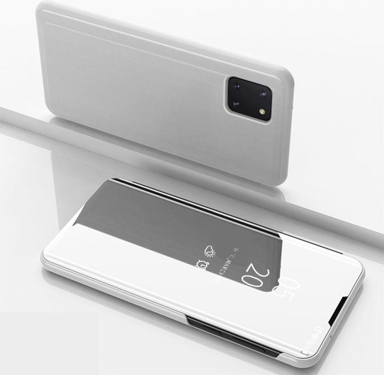 vervolgens Straat krullen Mirror View Case - Samsung Galaxy Note 10 Lite Hoesje - Grijs | bol.com