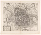 Poster Historische Oude Kaart Haarlem - Stadsplattegrond - 1652 - Large 50x70 - Plattegrond