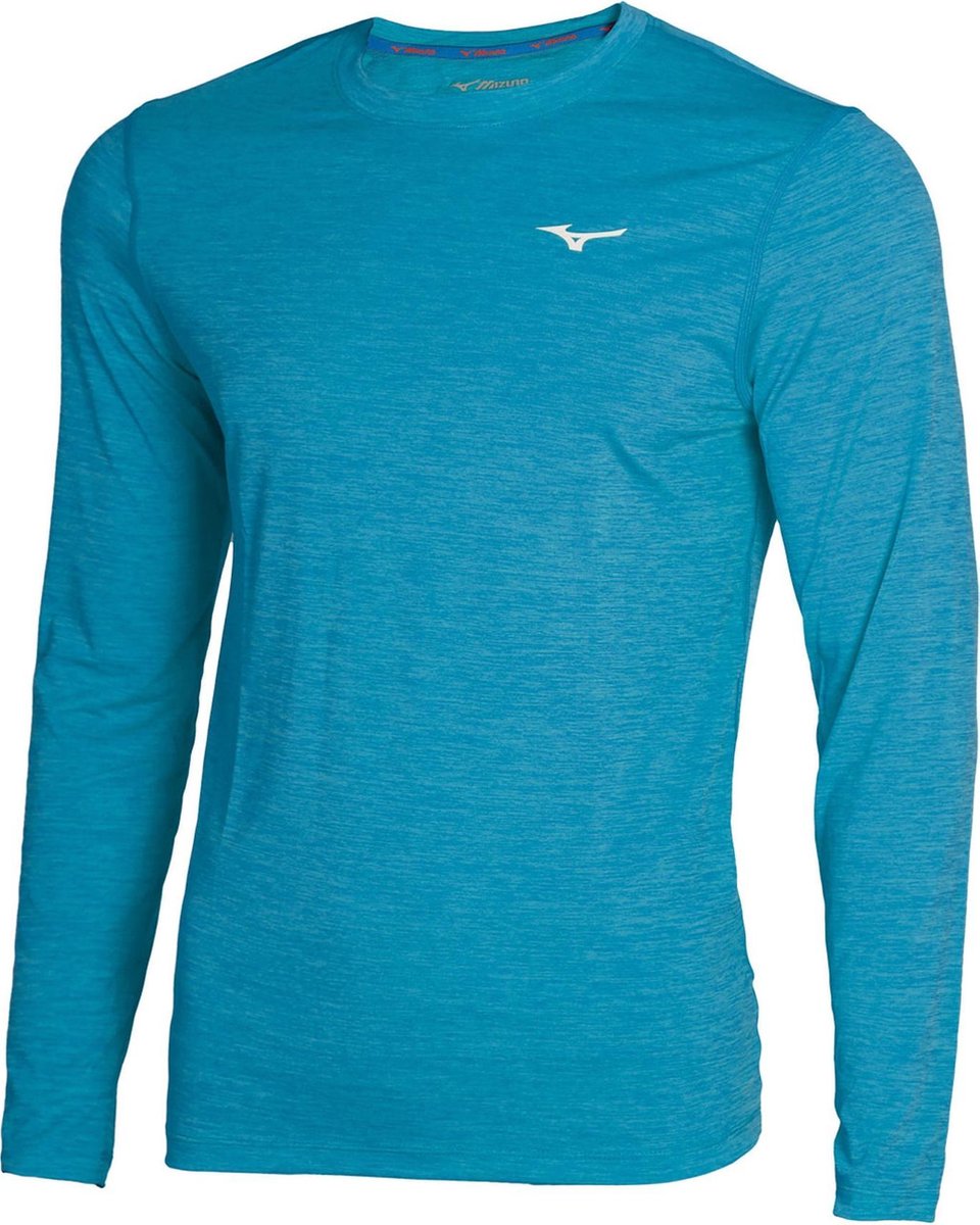 Mizuno Impulse Core Longsleeve Shirt Heren - Turquoise - maat L