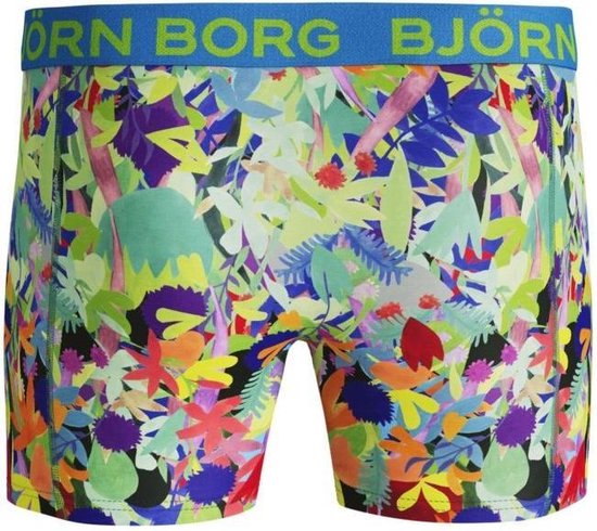 Bjorn Borg Boxershort Microfiber- Heren - 1-Pack Neon Flower - Groen - Maat  S | bol.com