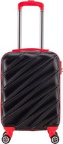Decent Lumi Fix Handbagage Koffer - 55 cm - Black/Red