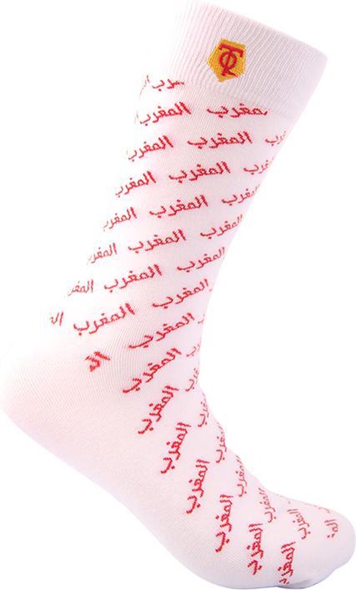 TQASER heren Marokko sokken tekst 'al Maghrib' 41-45