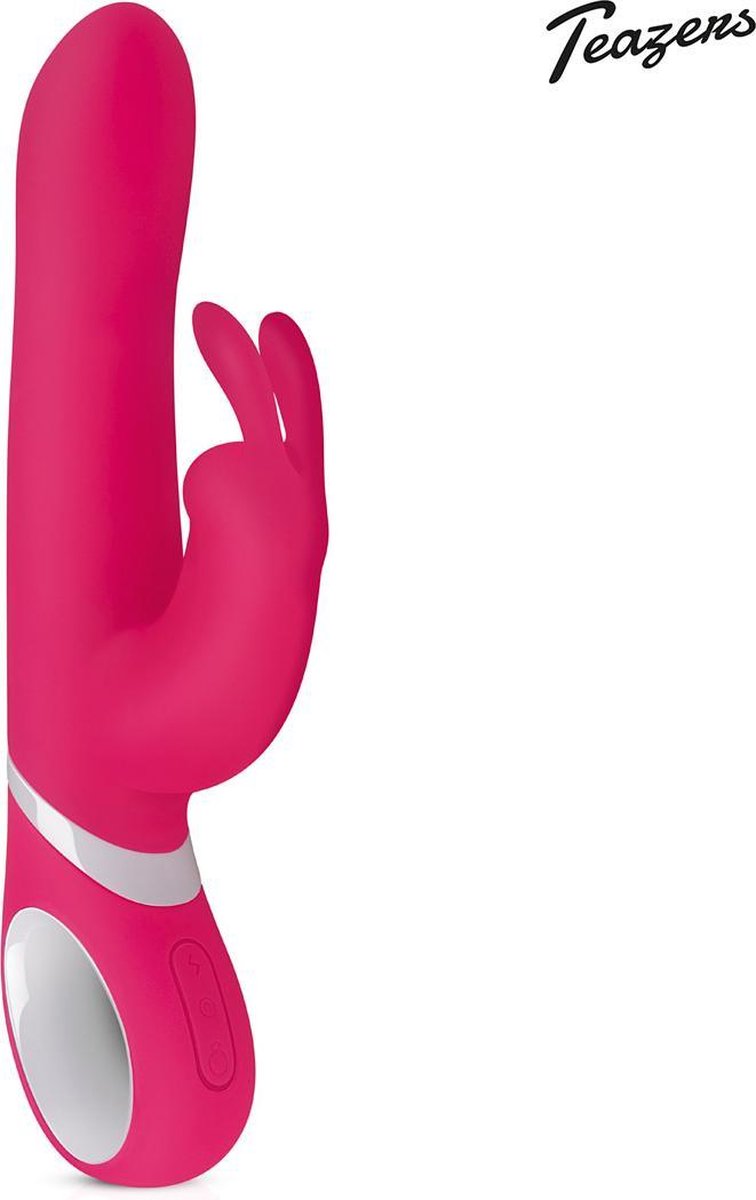 Teazers Roterende en Vibrerende Rabbit Vibrator – Vibrators voor Vrouwen met G-Spot en Clitoris Stimulator – Tarzan Vibrator met 3 Motoren - Roze