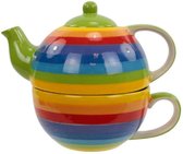 Tea for One un Set Rainbow Ceramic