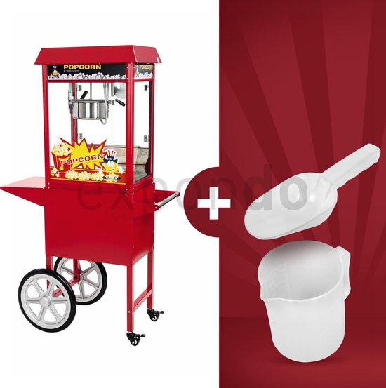 Royal Catering Popcorn Machine met kar - Rood | bol.com