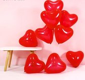 Rode Hartjes Ballonnen - 10 stuks - 26cm - Hartjes - Hartje - Ballon - Balonnen - Versiering - Verassing - Valentijn - Kraam cadeau - Babyshower - Bruiloft