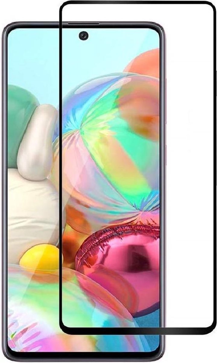 Ntech hoesje Geschikt voorOnePlus 7T full cover Glass Screen protector - Zwart