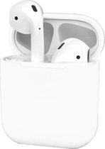 Siliconen Hoes voor Apple AirPods 2 Case Cover Ultra Dun Hoes - Wit