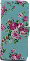 Huawei Mate 20 Lite Hoesje met Print - Portemonnee Book Case - Kaarthouder & Magneetlipje - Bloemen