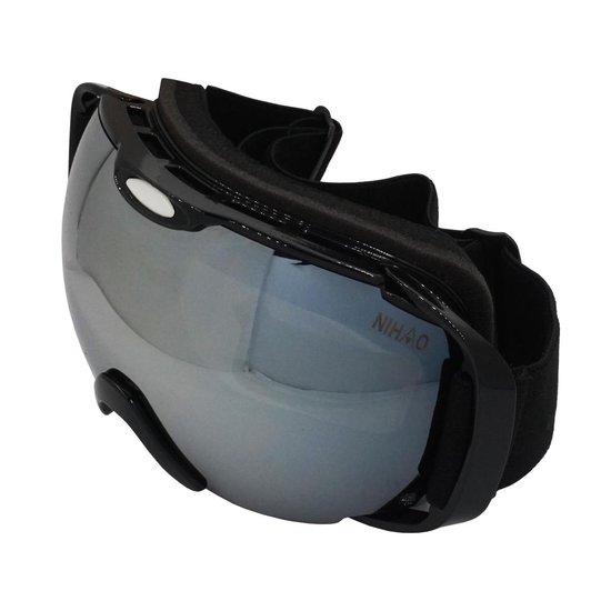 Pro Care Excellent Quality® Nihao Tampa TPU Ultra-Light Frame - Skibril Dames Heren - Skibrillen - 100% UVA UVB UVC Bescherming - Anti Fog - Zilver Lens - Zwart Frame