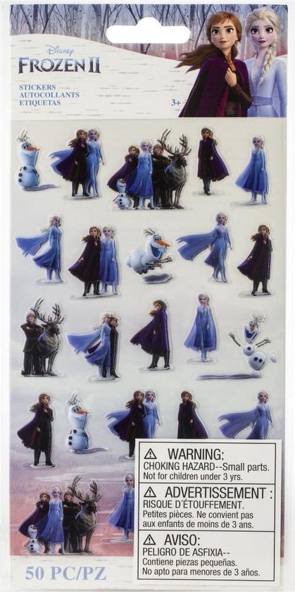 Disney - Frozen 2  - Stickers met kleine karakters - 50 stuks