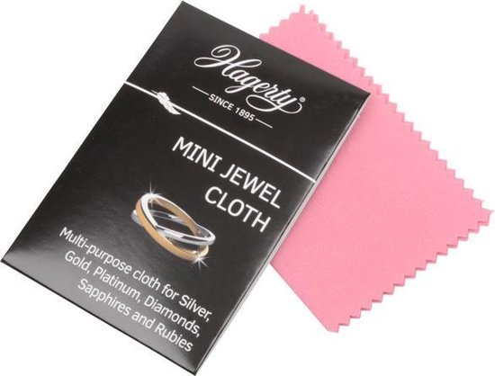 Zilverpoets Mini Professioneel Juwelen & Sieraden Doekje 9 x 12 cm / Geimpregneerd stof doekje voor onderhoud van juwelen en kostbare stenen - MINI JEWEL CLOTH