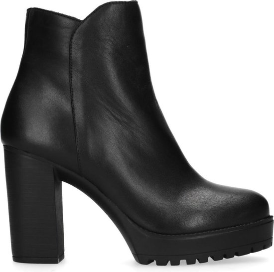 Sacha Zwarte enkellaarsjes met plateau zool en hak Sacha Zwarte enkellaarsjes met plateau zool en hak