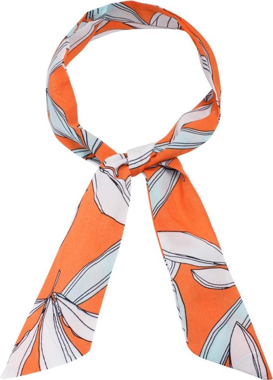 Boom campagne lading Haarband/bandana - Hawaii Knot|Polyester|Haarstrik|Oranje wit - 1 stuk |  bol.com